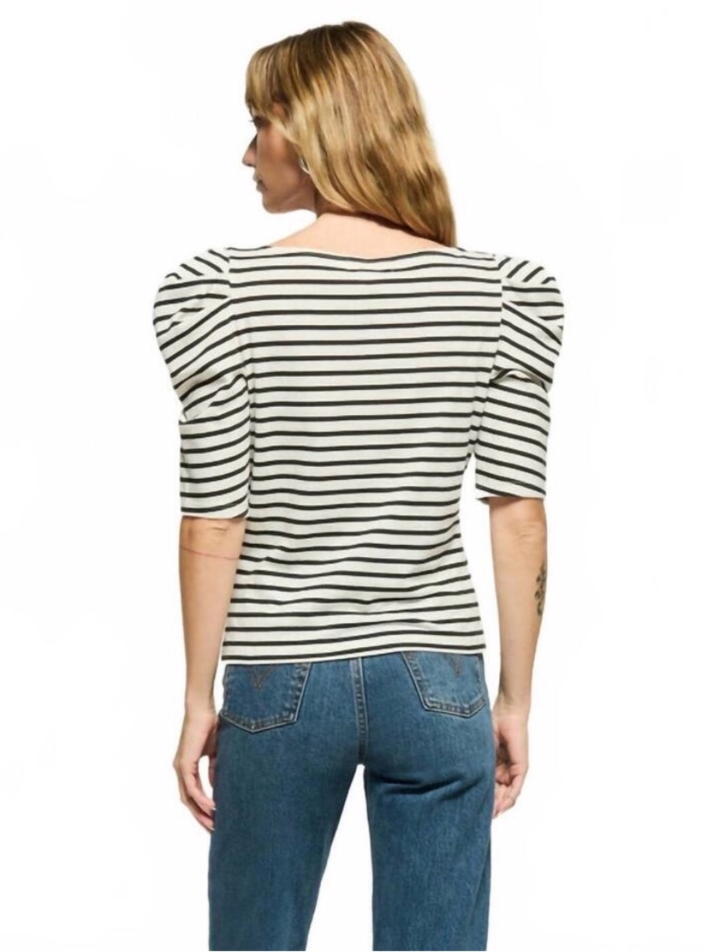 NWOT Nation LTD Emery Boat Neck Top in Crosswalk Stripe Size XS - Picture 2 of 8